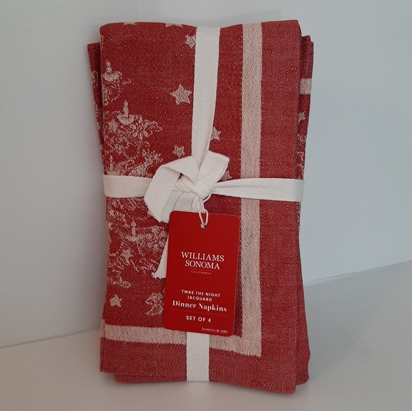 *Williams Sonoma Twas The Night Jacquard Napkins (4 napkins) - Picture 3 of 15